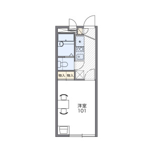 1K Apartment in Kamikamida - Neyagawa-shi Floorplan