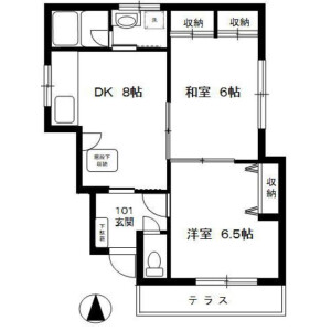 2DK Apartment in Minamidai - Nakano-ku Floorplan