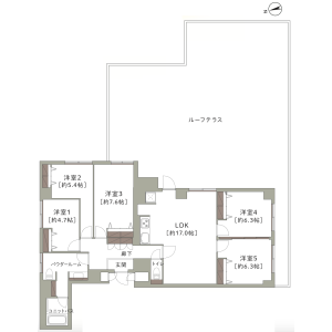 5LDK Mansion in Daizawa - Setagaya-ku Floorplan