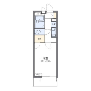 1K Mansion in Kitamikunigaokacho - Sakai-shi Sakai-ku Floorplan