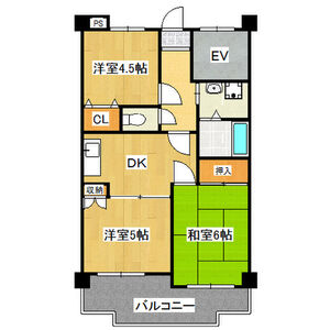 3DK Mansion in Tomoi - Higashiosaka-shi Floorplan