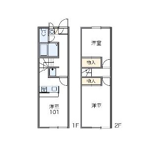 2DK Apartment in Kamiyagari - Sendai-shi Izumi-ku Floorplan