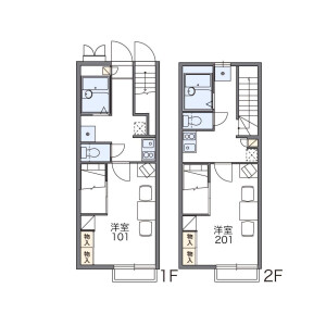 1K Apartment in Yagura - Kusatsu-shi Floorplan