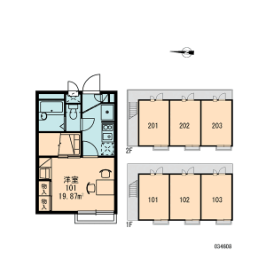 1K Apartment in Kamisakunobe - Kawasaki-shi Takatsu-ku Floorplan