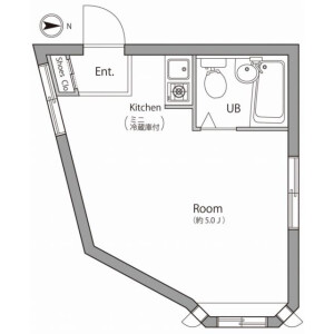 1R Apartment in Akatsutsumi - Setagaya-ku Floorplan