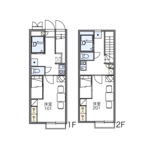 1K Apartment in Kamihiroya - Tsurugashima-shi Floorplan
