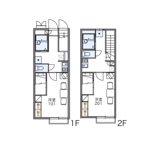 1K Apartment in Kyuchu - Kashima-shi Floorplan