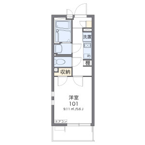 1K Mansion in Okura - Setagaya-ku Floorplan