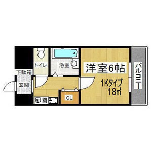 1K Mansion in Nagata naka - Higashiosaka-shi Floorplan