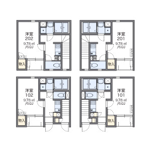台东区東浅草-1K公寓 楼层布局