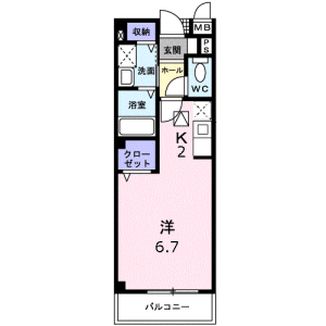 1K Apartment in Oizumigakuencho - Nerima-ku Floorplan