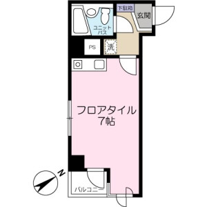 1R Mansion in Kitaueno - Taito-ku Floorplan