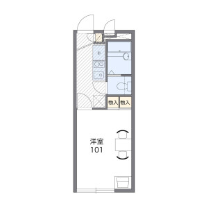 1K Apartment in Goshikiyama - Kobe-shi Tarumi-ku Floorplan