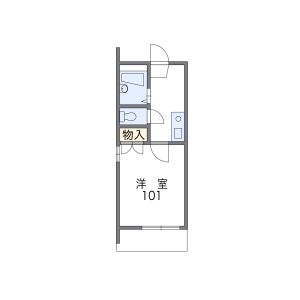 1K Apartment in Jigyo - Fukuoka-shi Chuo-ku Floorplan