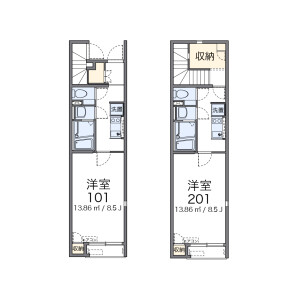 1K Apartment in Katakasu - Fukuoka-shi Hakata-ku Floorplan