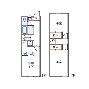 2DK Apartment in Kuryu - Sendai-shi Aoba-ku Floorplan