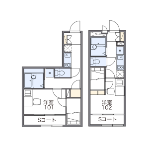 1K Apartment in Nobuto - Chiba-shi Chuo-ku Floorplan