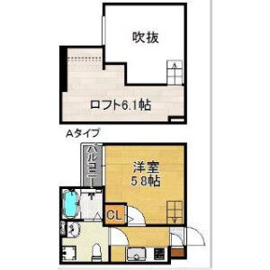 1K Mansion in Anryu - Osaka-shi Suminoe-ku Floorplan