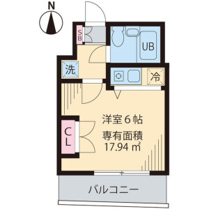 1R Mansion in Miyamoto - Funabashi-shi Floorplan