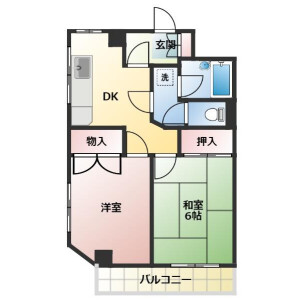 2DK Mansion in Yazaike - Adachi-ku Floorplan