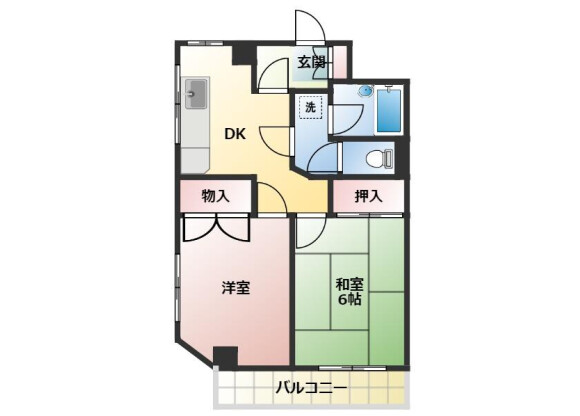 2DK Apartment to Rent in Adachi-ku Floorplan