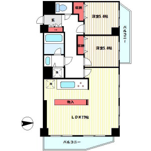2LDK Mansion in Fussa - Fussa-shi Floorplan
