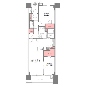 2LDK Mansion in Minatomachi - Osaka-shi Naniwa-ku Floorplan