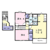 2LDK Apartment to Rent in Hadano-shi Floorplan