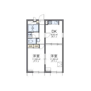 2DK Mansion in Higashinaganuma - Inagi-shi Floorplan