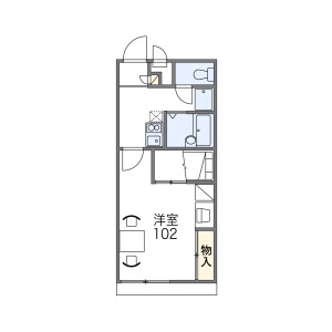 1K Apartment in Abikonishi - Osaka-shi Sumiyoshi-ku Floorplan