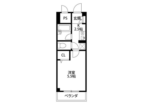 1K Apartment to Rent in Atsugi-shi Floorplan