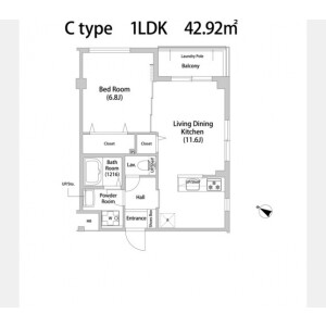 1LDK Mansion in Minaminogawa - Kawasaki-shi Miyamae-ku Floorplan