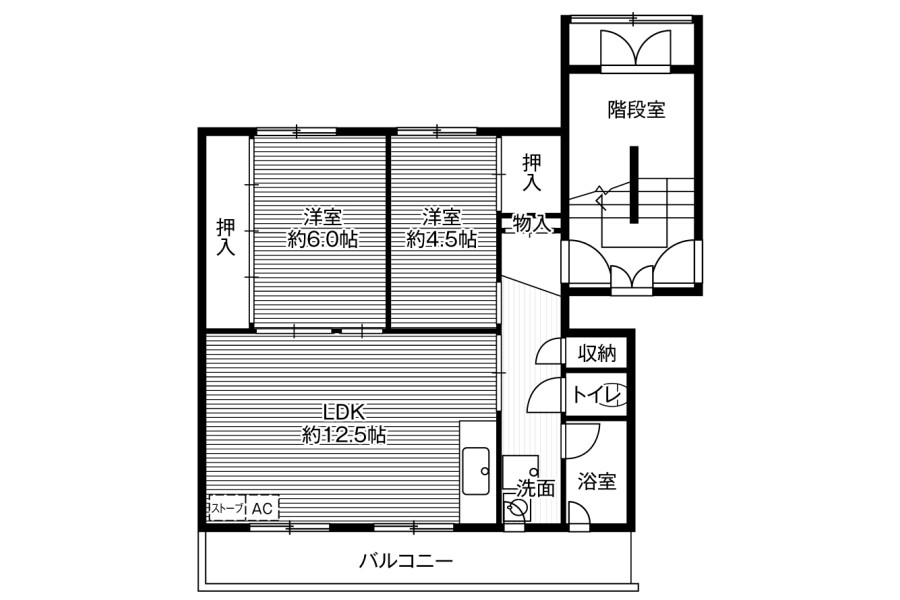 2LDK Apartment to Rent in Yubari-shi Floorplan