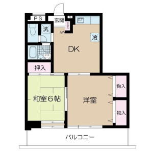 2DK Mansion in Akabanekita - Kita-ku Floorplan
