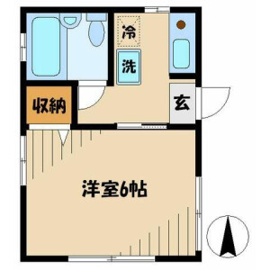 1K Apartment in Haramachi - Meguro-ku Floorplan