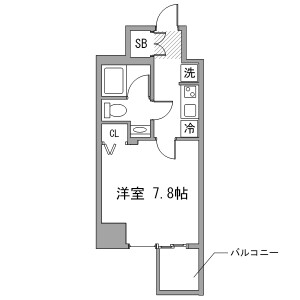 1K Mansion in Morishita - Koto-ku Floorplan