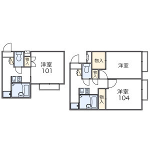 1K Apartment in Atagocho - Saitama-shi Iwatsuki-ku Floorplan