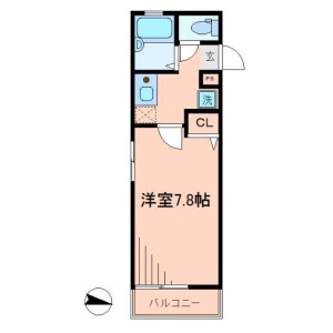 1K Apartment in Koyamadai - Shinagawa-ku Floorplan