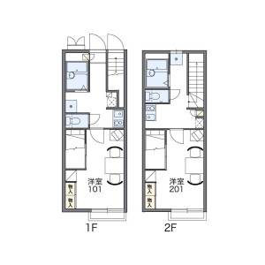 1K Apartment in Yamaki - Nagoya-shi Nishi-ku Floorplan