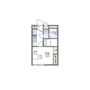 1K Apartment in Nishiichinoe - Edogawa-ku Floorplan