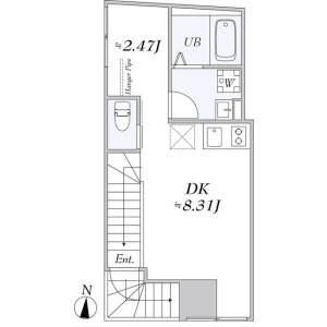 1DK Apartment in Senju nakacho - Adachi-ku Floorplan