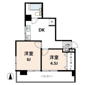 2DK Mansion in Matsubara - Setagaya-ku Floorplan