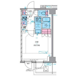 1K Mansion in Daikyocho - Shinjuku-ku Floorplan