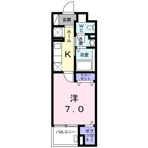 1K Mansion in Tsurumaki - Setagaya-ku Floorplan