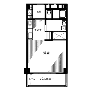 1R Mansion in Nishiazabu - Minato-ku Floorplan