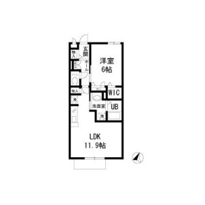 1LDK Apartment in Kamikodanaka - Kawasaki-shi Nakahara-ku Floorplan