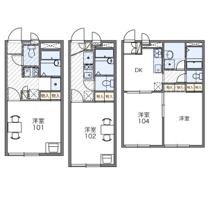 1K Apartment in Kagoikedori - Kobe-shi Chuo-ku Floorplan