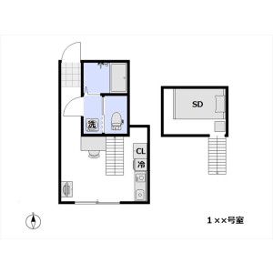 1R Apartment in Chuo - Nakano-ku Floorplan