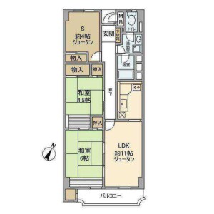 2SLDK Mansion in Taishido - Setagaya-ku Floorplan