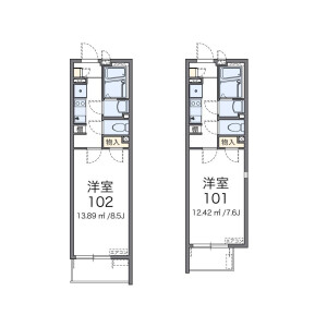 1K Apartment in Shimoniikura - Wako-shi Floorplan